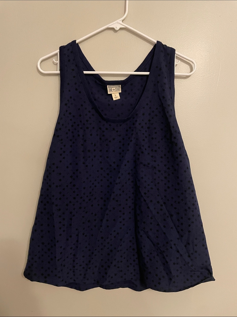 Converse Navy Blue Star-Print Tank Top